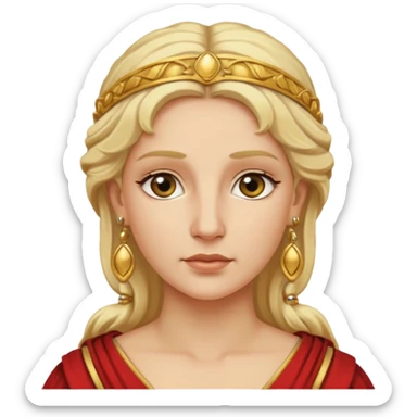 Ancient Roman woman with earrings and blonde hair sticker
