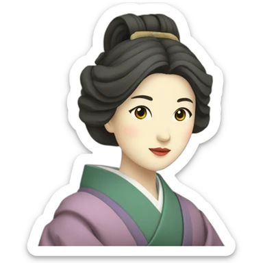 japanese-female-scholar-in-the-Heian-era sticker