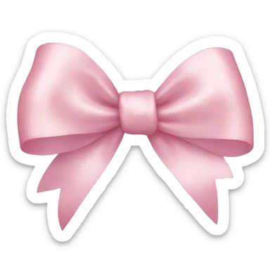 light pink ribbon bow sticker