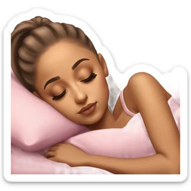 Hyper Realistic Ariana Grande asleep sticker