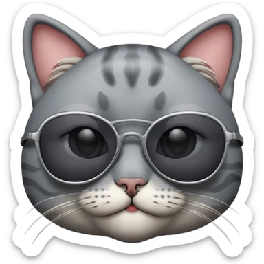 Cat with sunglasses sticker