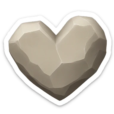Piedra corazón piedra sticker