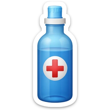 medical grade bottle of dye sticker