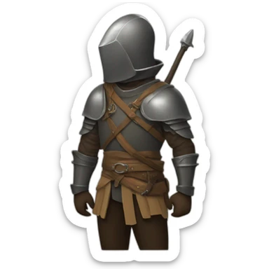medieval Bounty Hunter, torso, looking away from camera sticker
