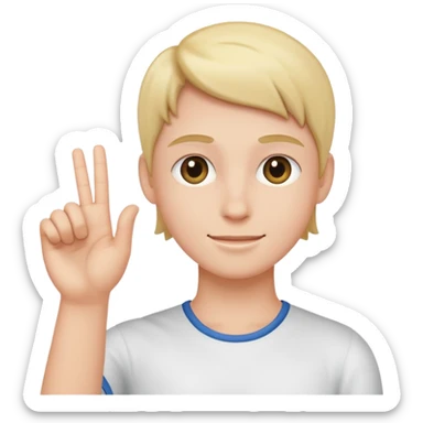 the phrase 'of course', with a positive gesture sticker