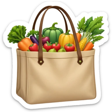 cartoon market bag sticker