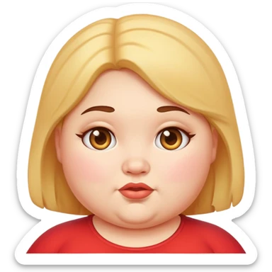 Ugly girl fat chubby sticker