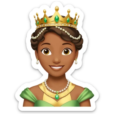 tạo cho tôi emoji công chúa tianna xinh và gần giống trong phim nhất sticker