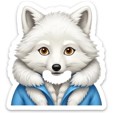 white fox sticker