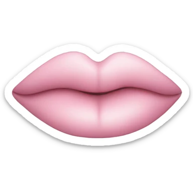 Lips in pastel pink sticker
