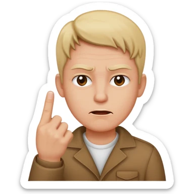 Mad with middle finger  sticker