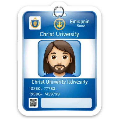 generate an ios genmoji of a college id card that says "CHRIST UNIVERSITY ID" sticker