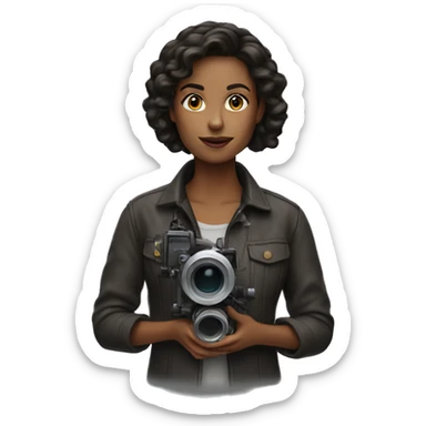 brunette filmmaker sticker