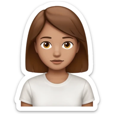 Mummy, his clothes:white T-shirt, brown hair sticker