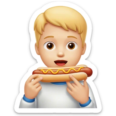 Kid that eats hot dogs sticker