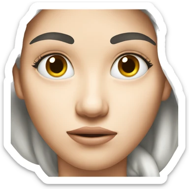 Puzzled white skin student  sticker