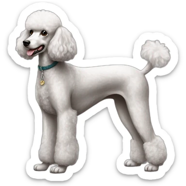 Dog Standart Poodle full body sticker