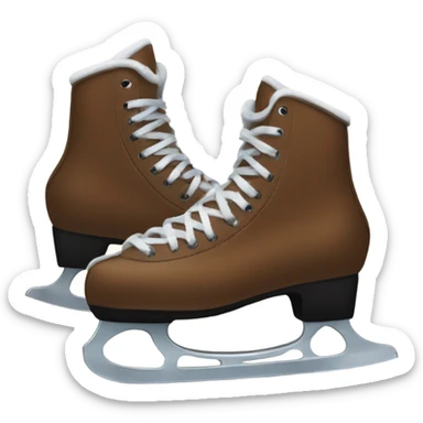 two winter brown skates sticker