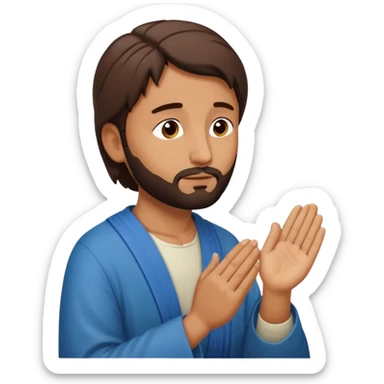 Pakistani man praying to Jesus  sticker