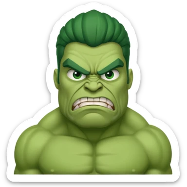 Green angry giant sticker