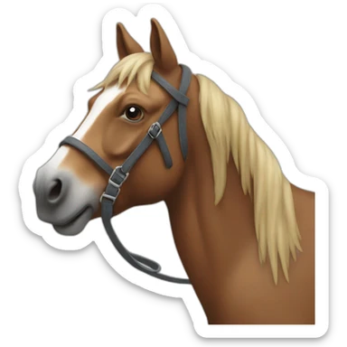 Cheval qui bois un bières sticker