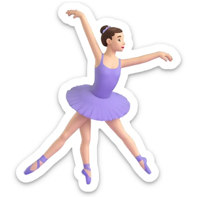 classic ballet dancer sticker