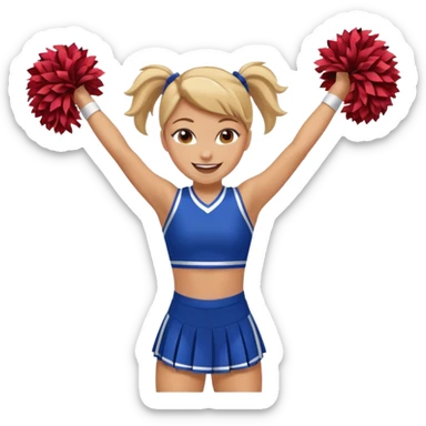 cheerleader stunt sticker