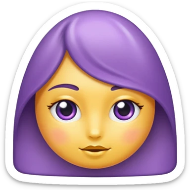 Moño  en color lila sticker