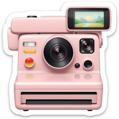 Photos taken with a Polaroid camera have gentle pastel tones. sticker