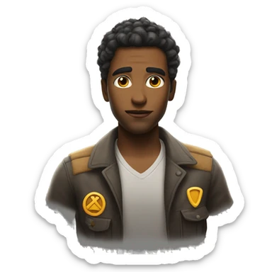 create a V badge emoji similar to those used in Free Fire.  sticker