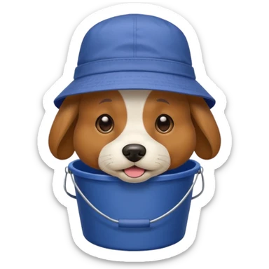 bucket hat dog sticker