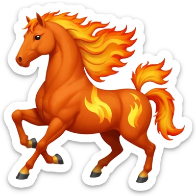 Fire horse sticker