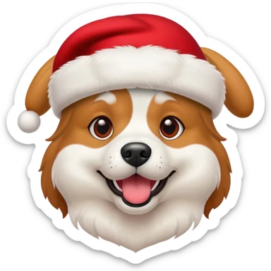 Dog wearing hat sticker