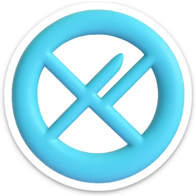 turquoise circle sticker