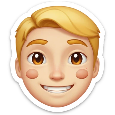 Smile face with bruises sticker