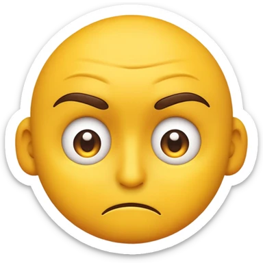 yellow default emoji face suspicious with  sticker