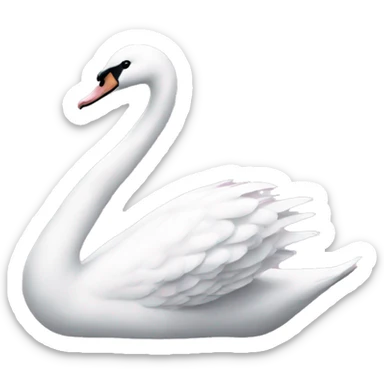 swan with light pink bow sticker