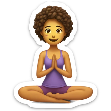 Chica haciendo yoga sticker