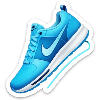 Un logo de nike en luz de neon sticker