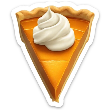 Slice of pumpkin pie with cream sticker