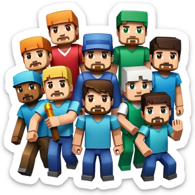 Can you make me a emoji with all the buttons of Minecraft android sticker