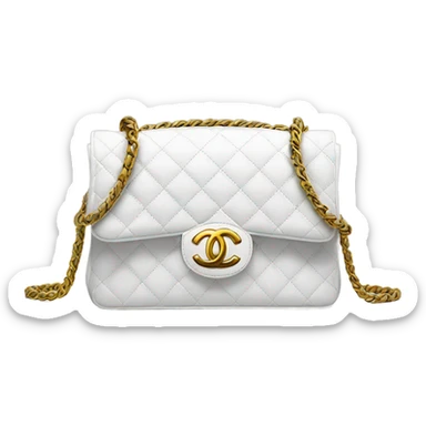 White Chanel bag sticker