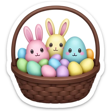  peeps marshmallow easter candy basket kawaii chocolate bunny jelly bean eggs sticker