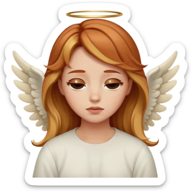 Sleepy angel with auburn hair the blonde balayage sticker