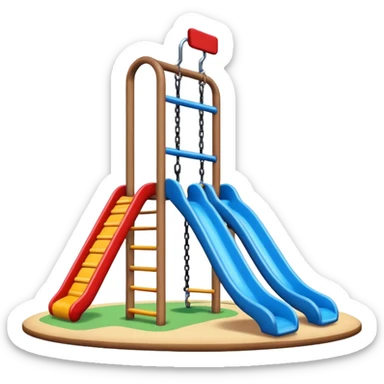 a playground with sports equipment sticker