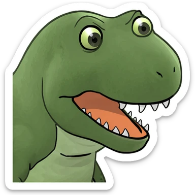 T rex painting sticker