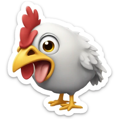 Crying hen sticker