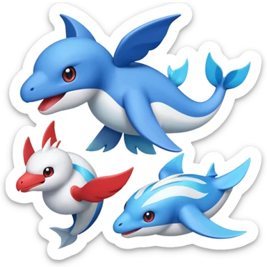 Swablu-Salamence-Amaura-Latios-Lugia-fusion sticker
