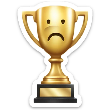 A trophy with sparkling highlights
 sticker