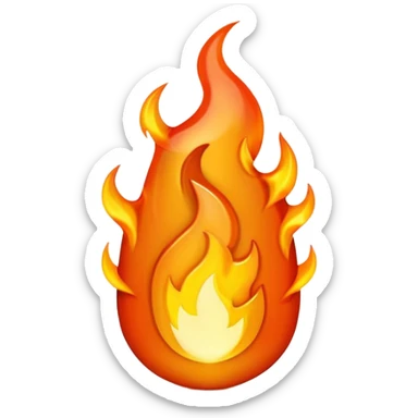 Streak / On Fire Emoji

Glossy 3D emoji of a flaming icon or bullet, glowing orange flames, gold reflections. sticker